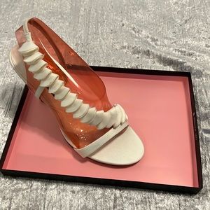 NINA Ulexa Ivory Satin Sandal Size 10